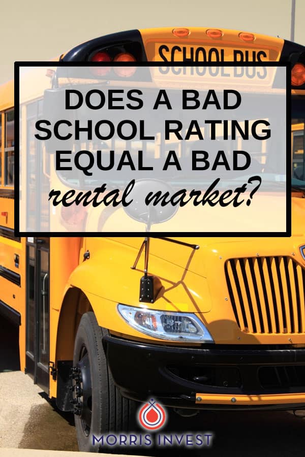  How does a school rating factor into the value of a rental property? 