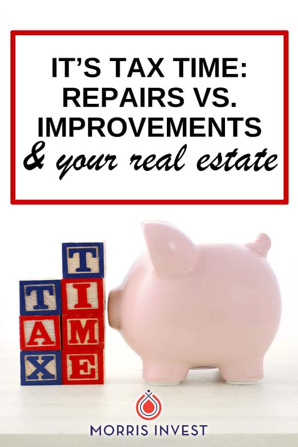  As a real estate investor, the difference between repairs & improvements matters come tax time. 